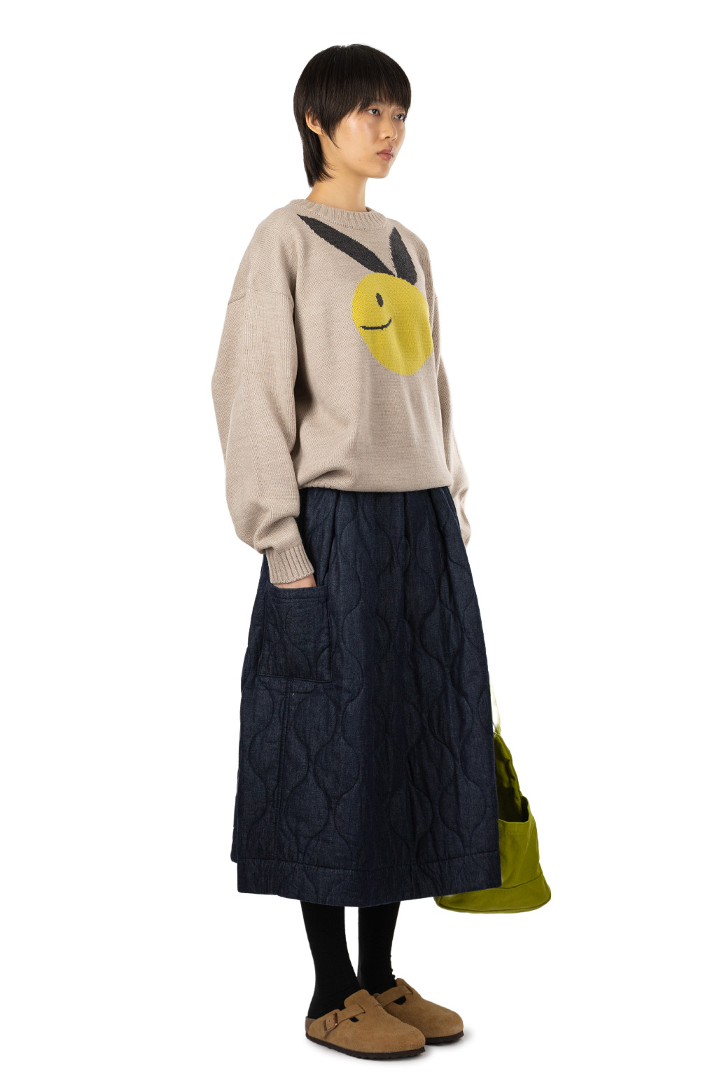 Kapital 7G Wool Crew Sweater (CONEYBOWY) - Beige