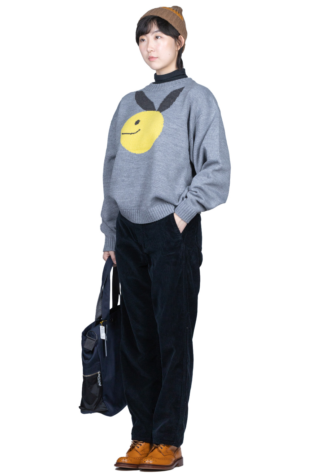 Kapital 7G Wool Crew Sweater (CONEYBOWY) - Grey