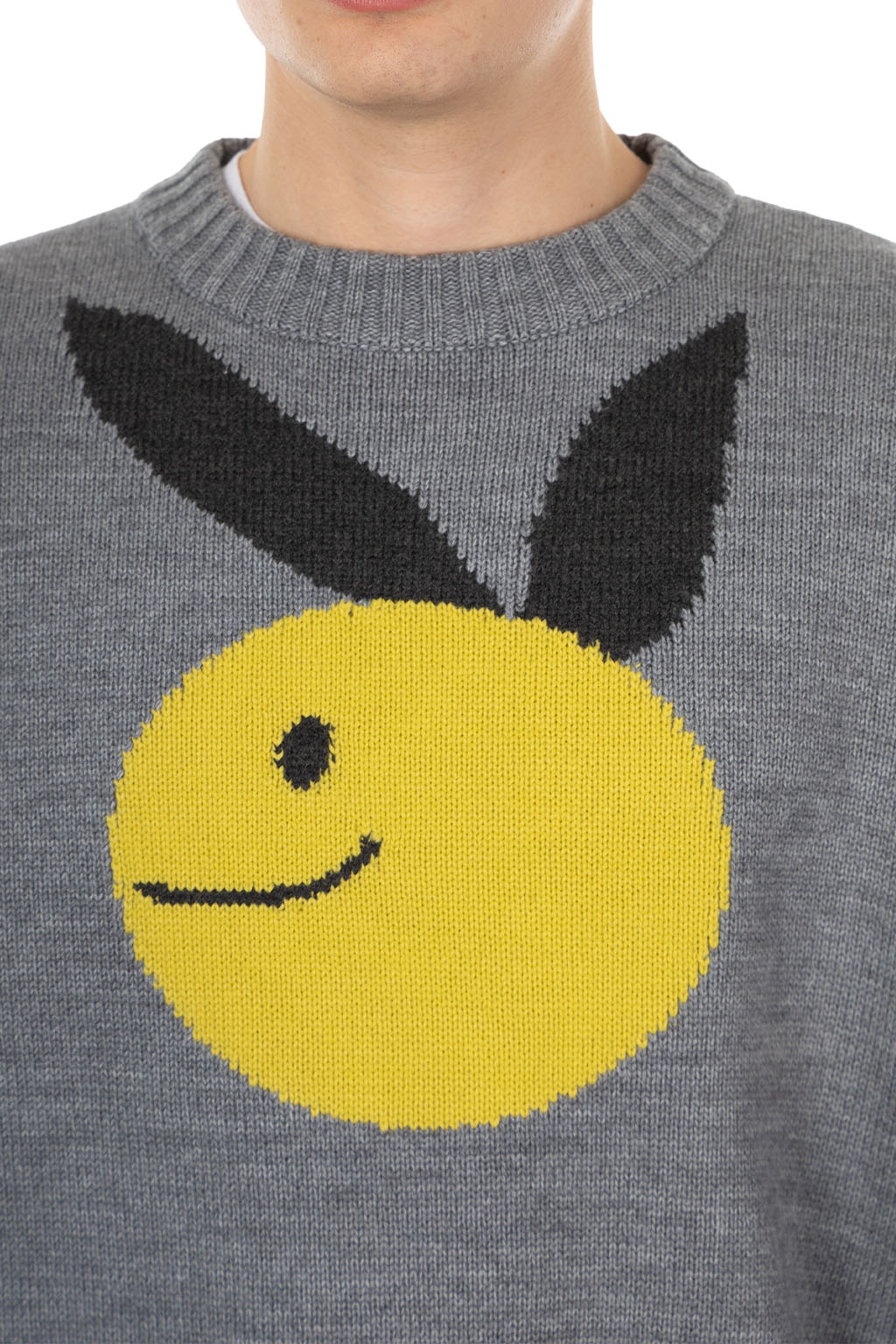 Kapital 7G Wool Crew Sweater (CONEYBOWY) - Grey