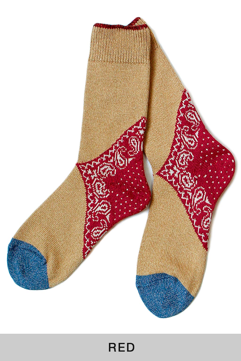Kapital 96 Yarns Heel Paisley Bandana Socks - 3 Colour Choices