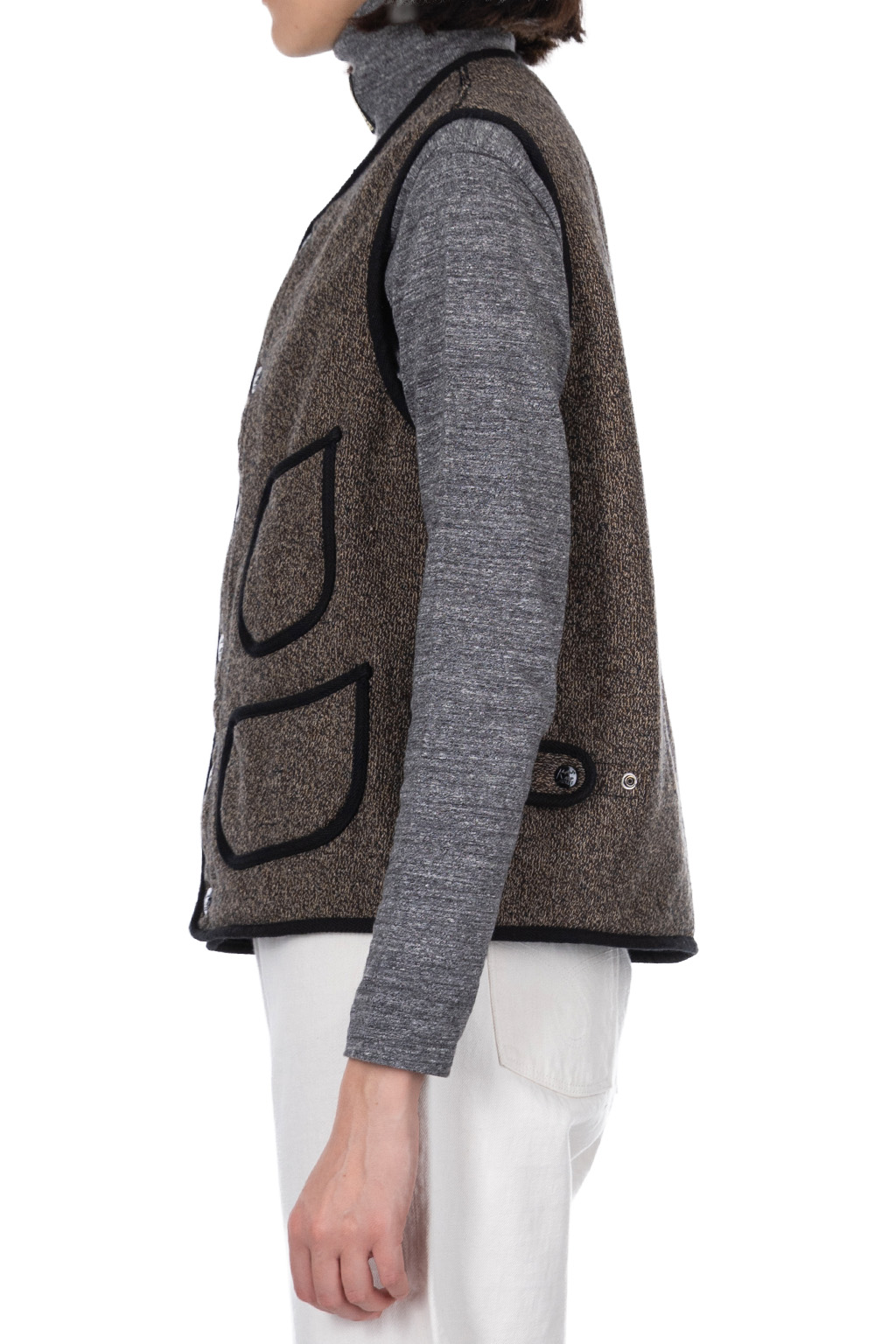 Kapital - BEACH SWT Knit Vest - Charcoal