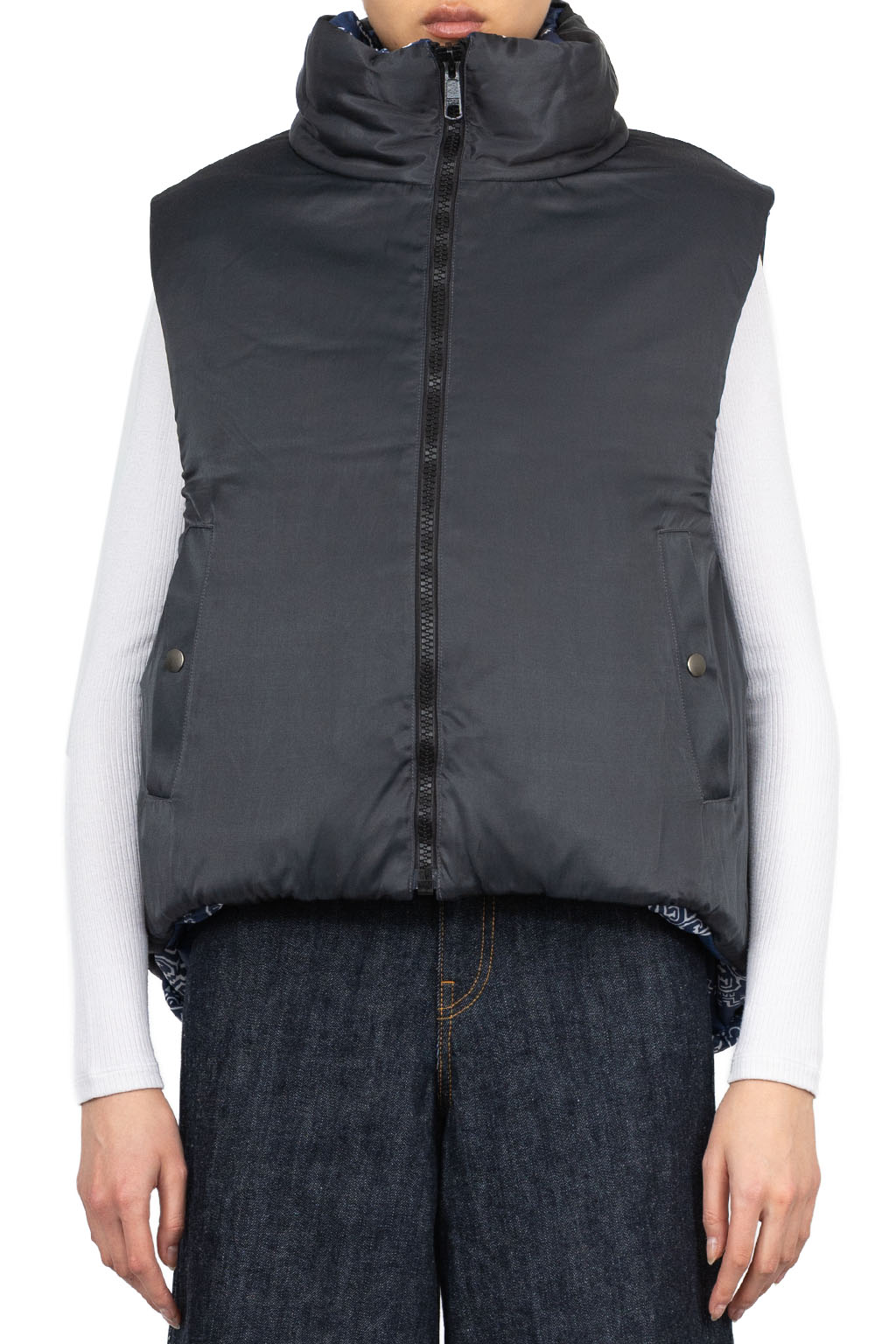 Kapital - Bandanna Nylon KEEL Weaving Vest - Dark Navy