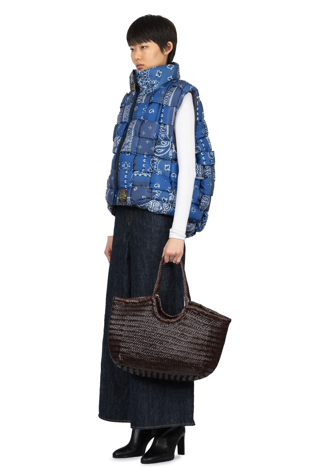 Kapital - Bandanna Nylon KEEL Weaving Vest - Dark Navy