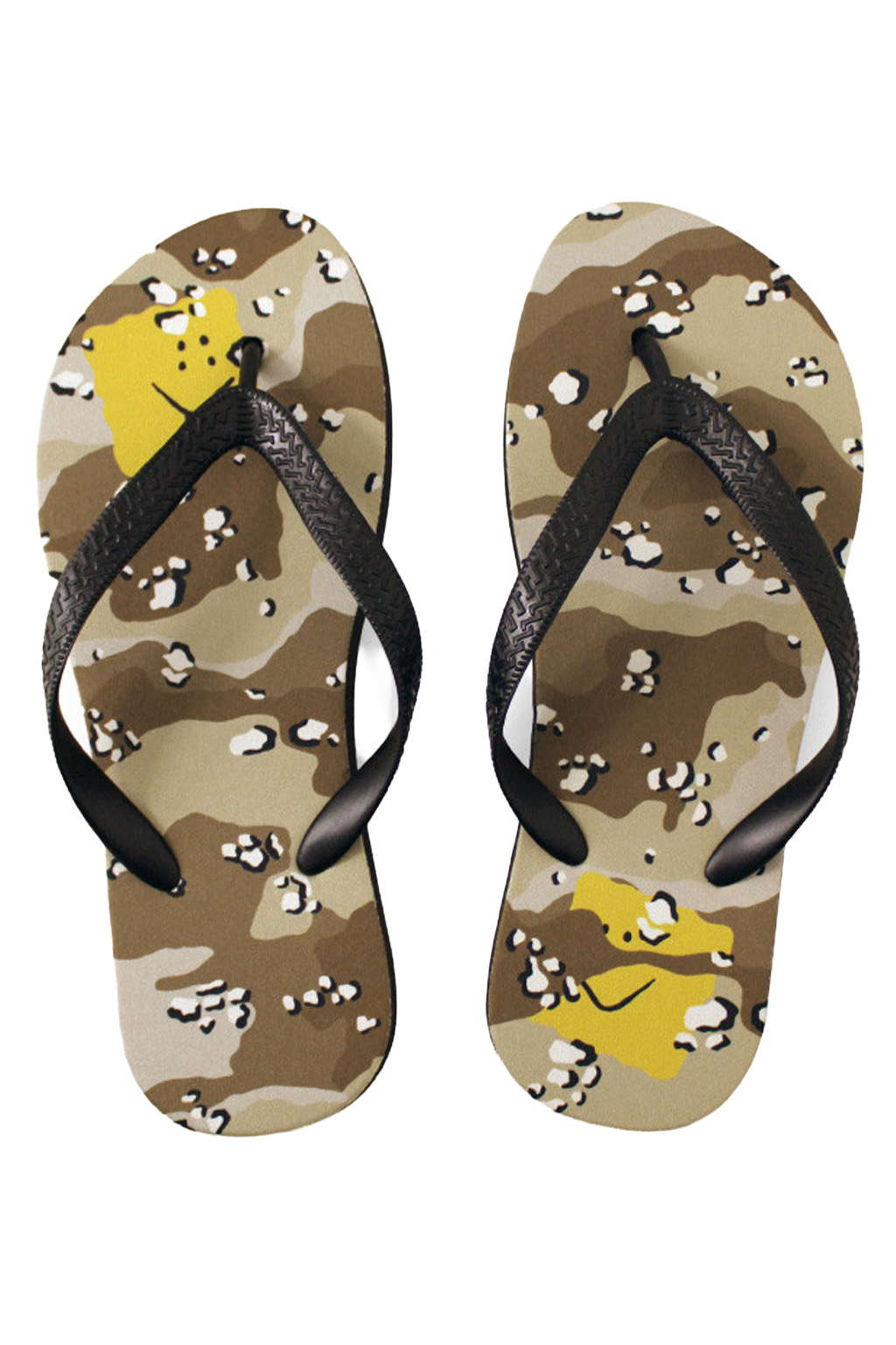 Kapital - CHOCO-CHIP CAMO Flip Flops - Beige