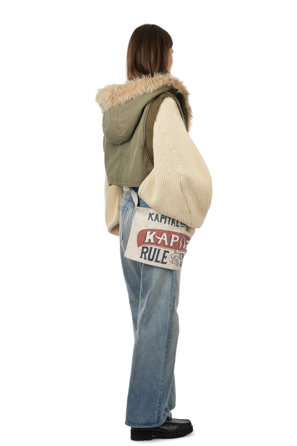 Kapital - Canvas Short AD Apron (KAPSIZE RULE) - Red