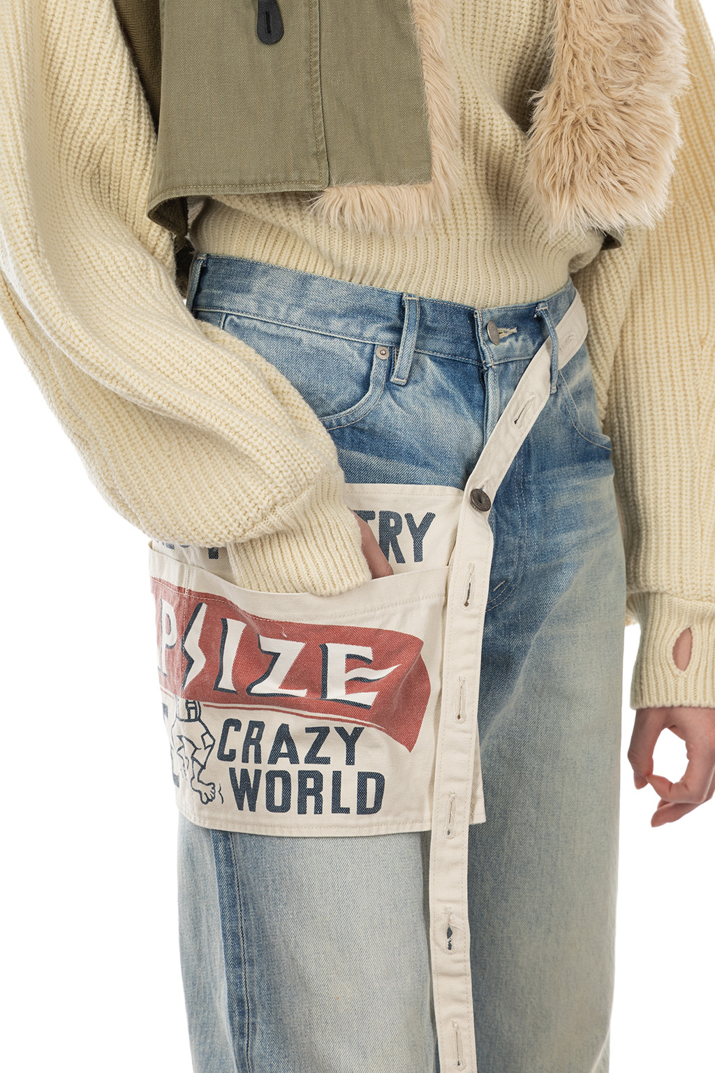 Kapital - Canvas Short AD Apron (KAPSIZE RULE) - Red