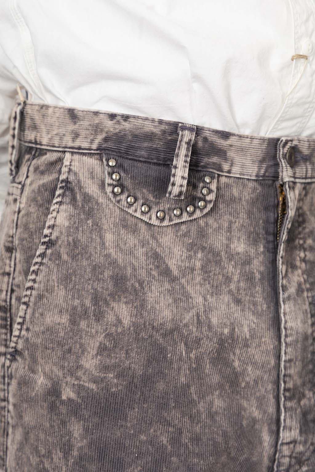 Kapital - Corduroy BOOGIE-DAY PORT Baggy Pants (Dirty Dyed) - Grey