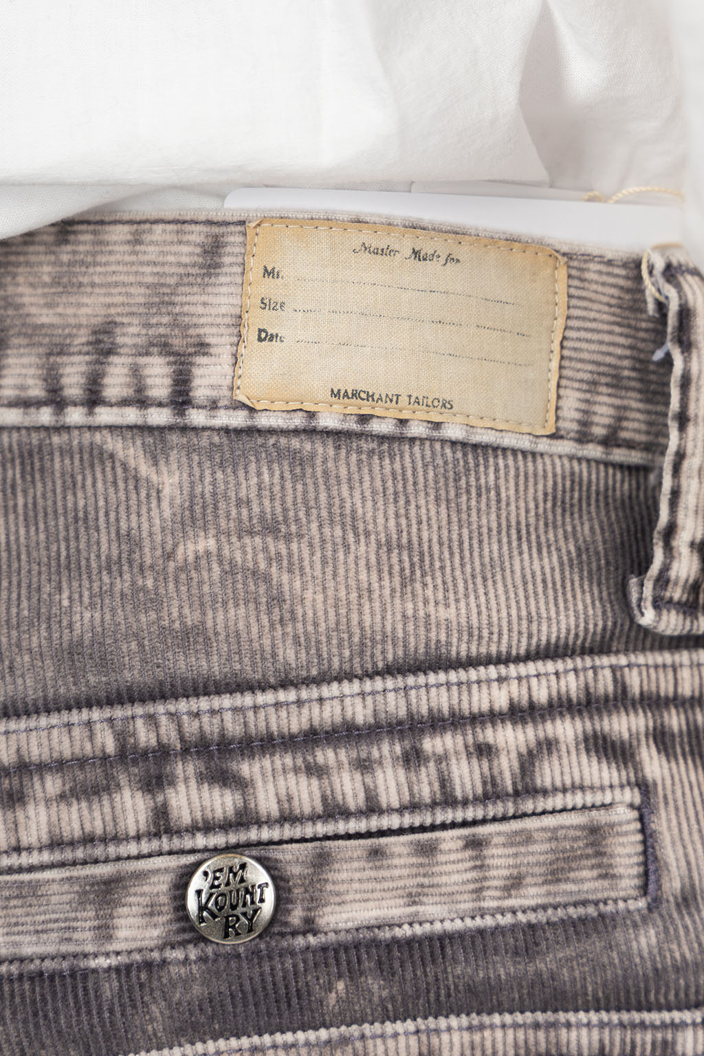 Kapital - Corduroy BOOGIE-DAY PORT Baggy Pants (Dirty Dyed) - Grey