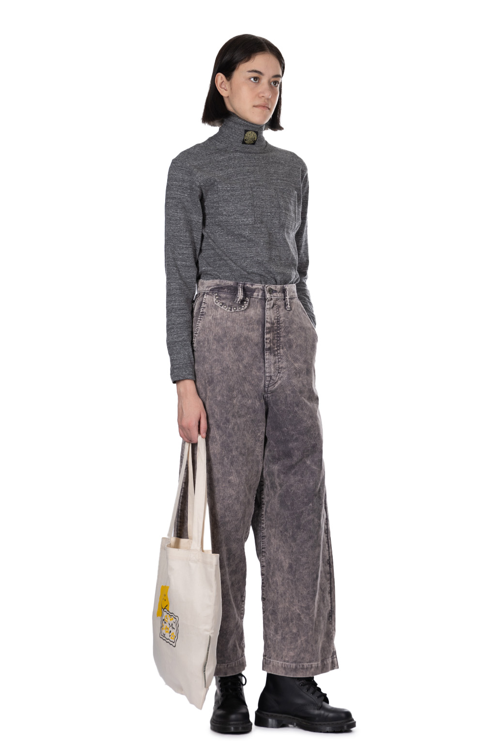 Kapital - Corduroy BOOGIE-DAY PORT Baggy Pants (Dirty Dyed) - Grey