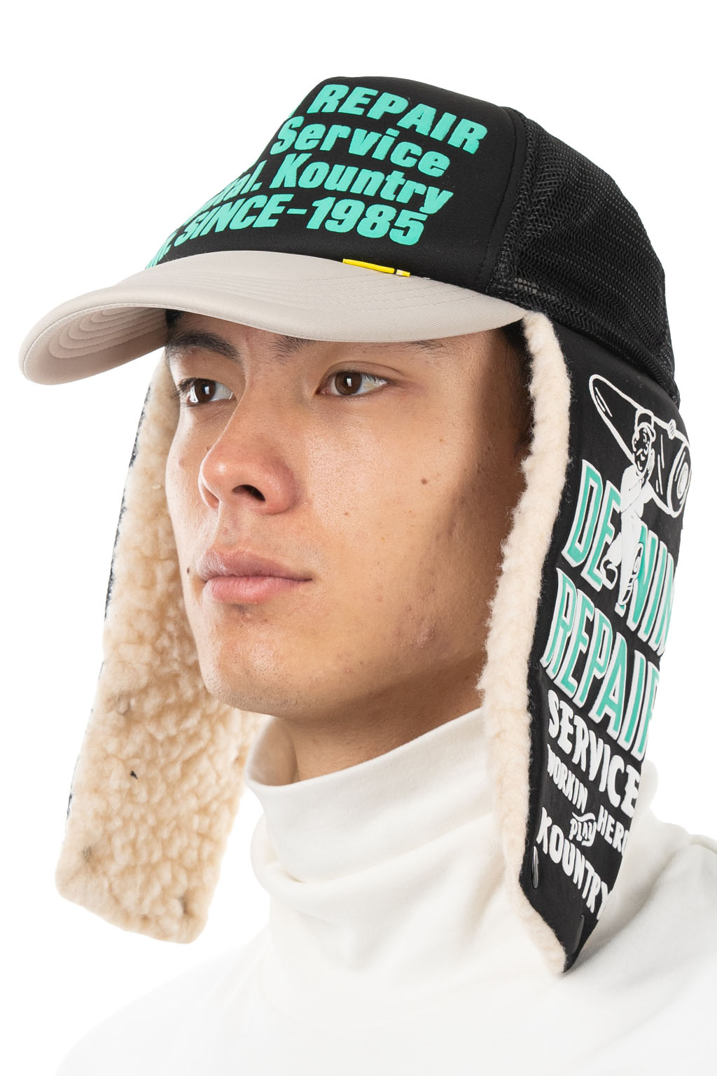 Kapital - DENIM REPAIR SERVICE LUMBER Trucker Cap - 2 Color Choices