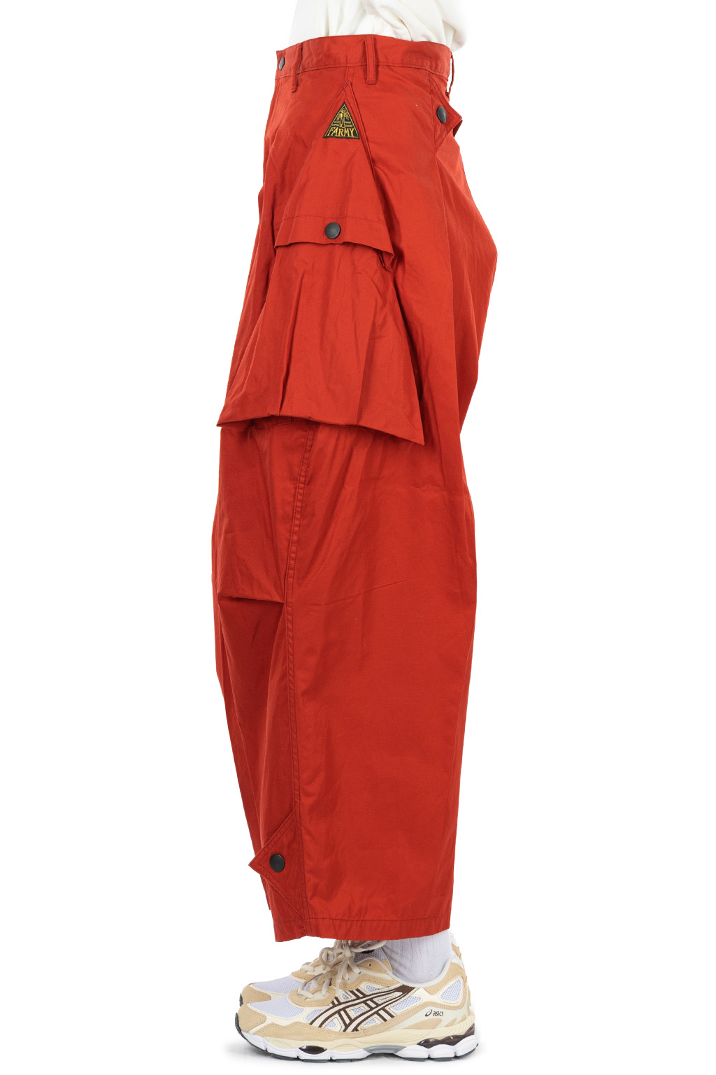 Kapital - Gabergine Cotton AODAI Cargo Pants 2026 - Red