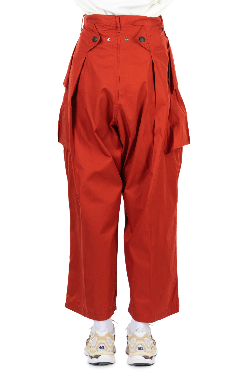 Kapital - Gabergine Cotton AODAI Cargo Pants 2026 - Red