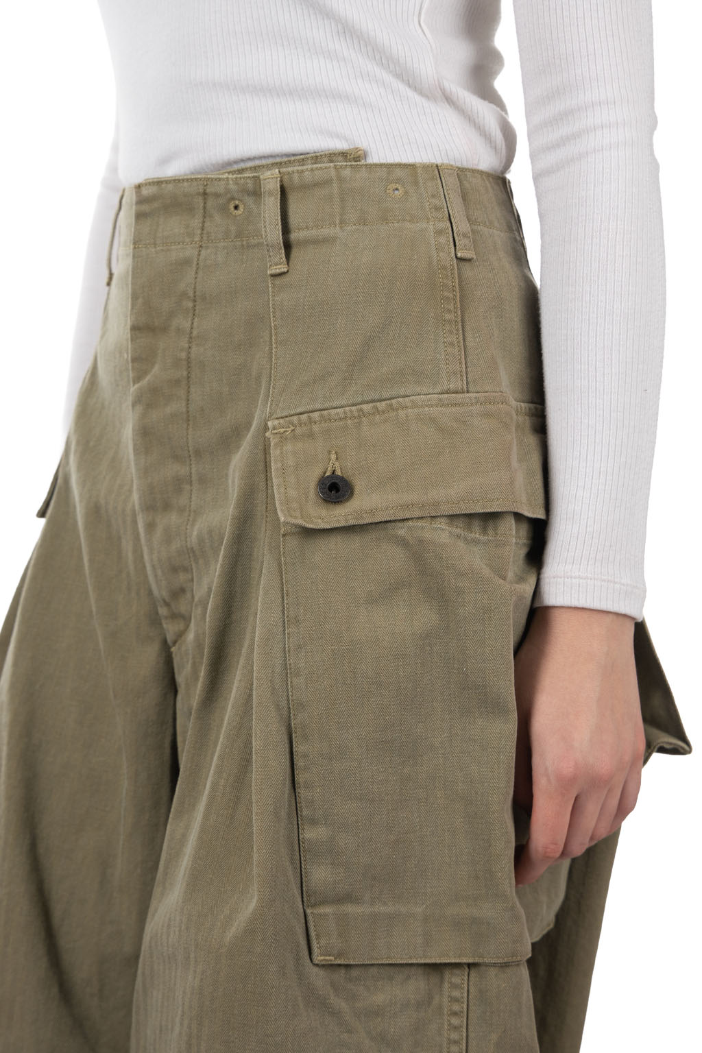 Kapital - Herringbone JUMBO MONKEY Pants - Khaki