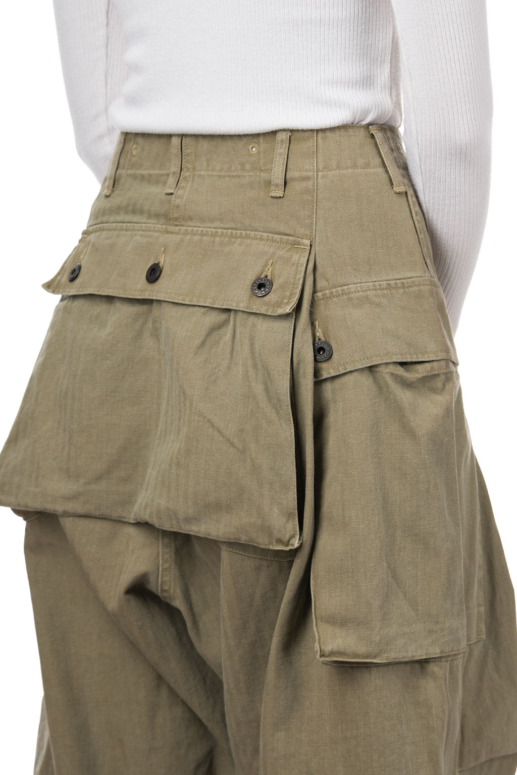 Kapital - Herringbone JUMBO MONKEY Pants - Khaki