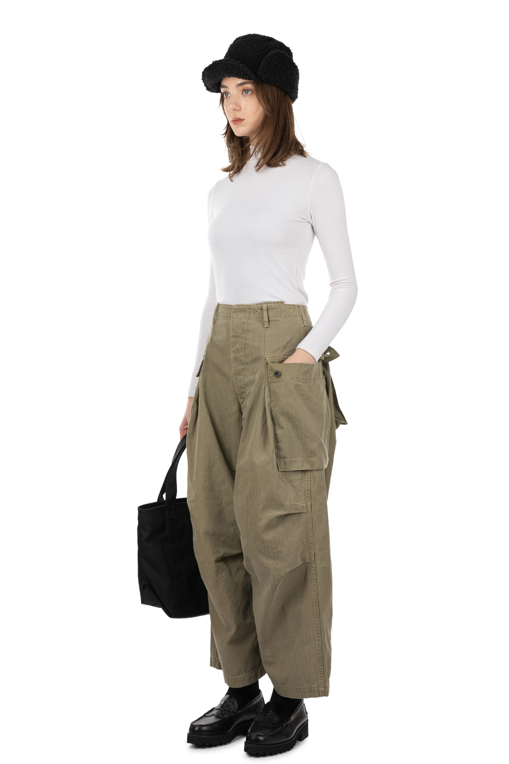 Kapital - Herringbone JUMBO MONKEY Pants - Khaki