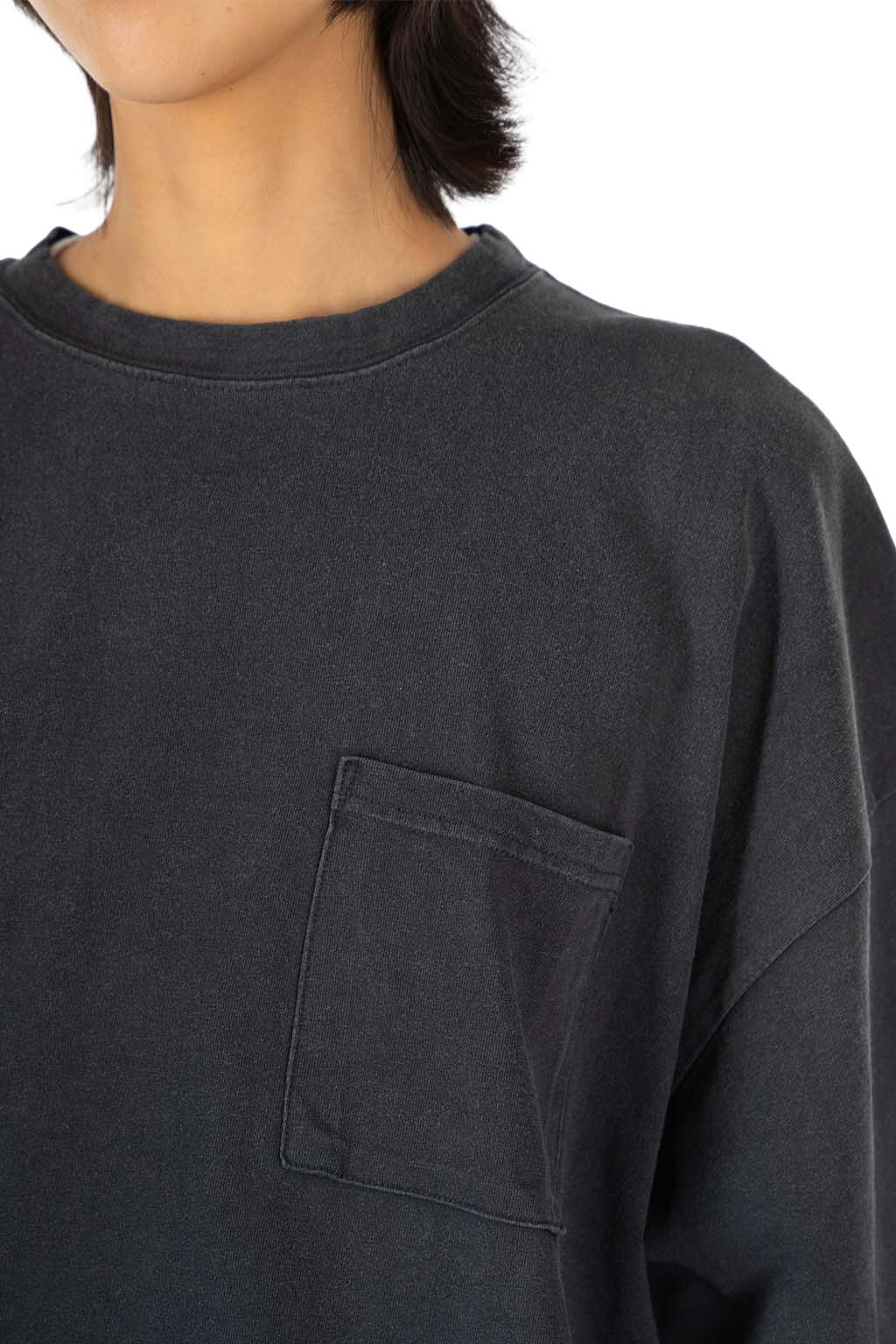 Kapital Jersey 2TONES BIG Pocket T (BONE) - Black x Khaki