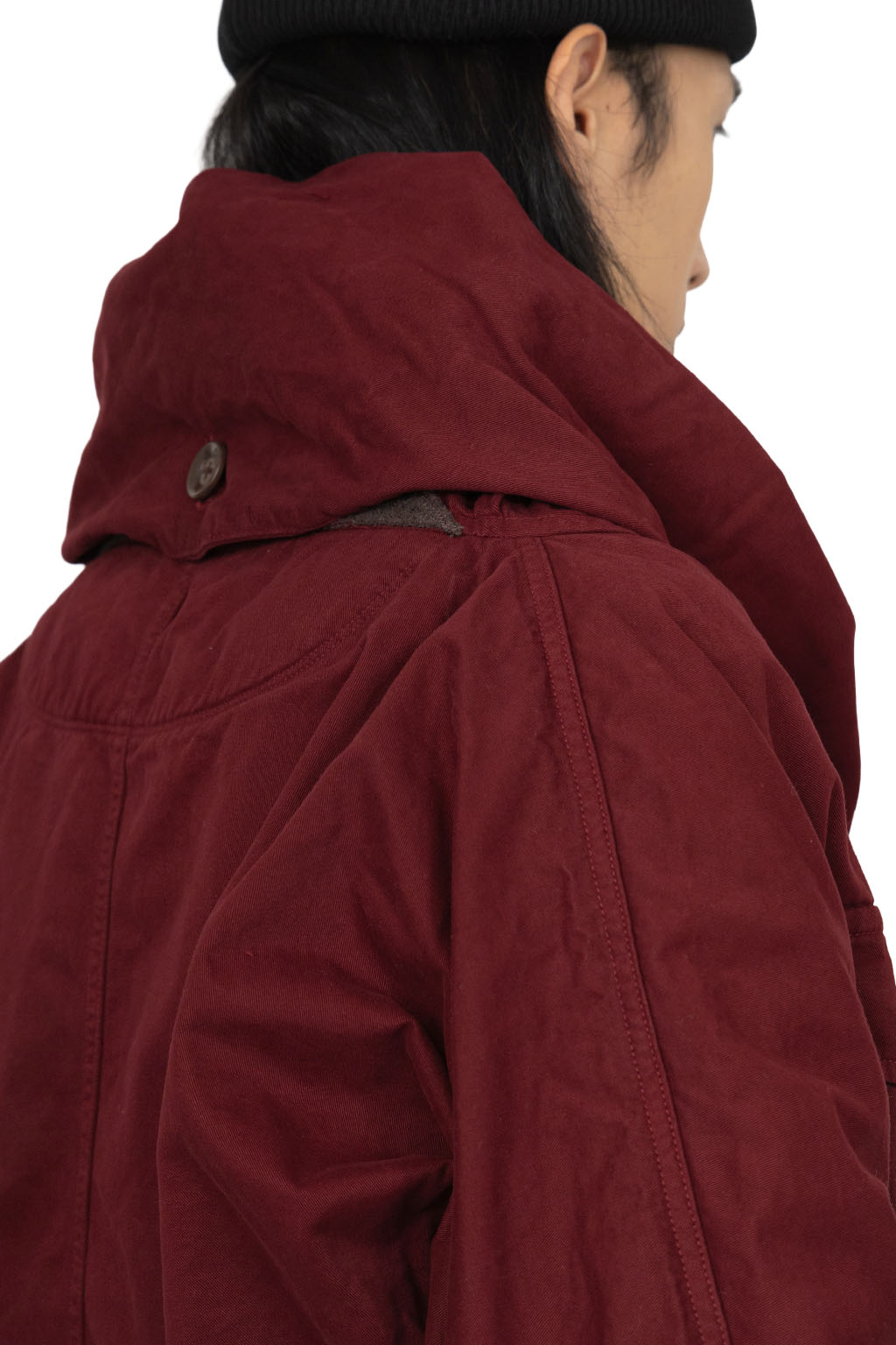 Kapital - KATSURAGI COTTON RING COAT - Burgundy