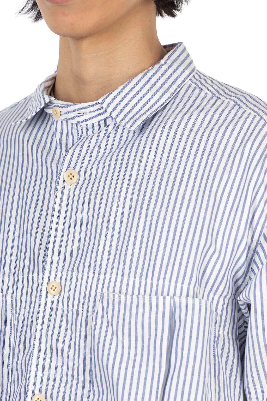 Kapital - OX Stripe Anorak Shirt - Blue