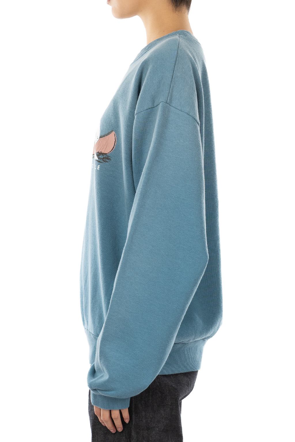 Kapital - SWT Knit Crew SWT("L" LONGHORN) - Turquoise