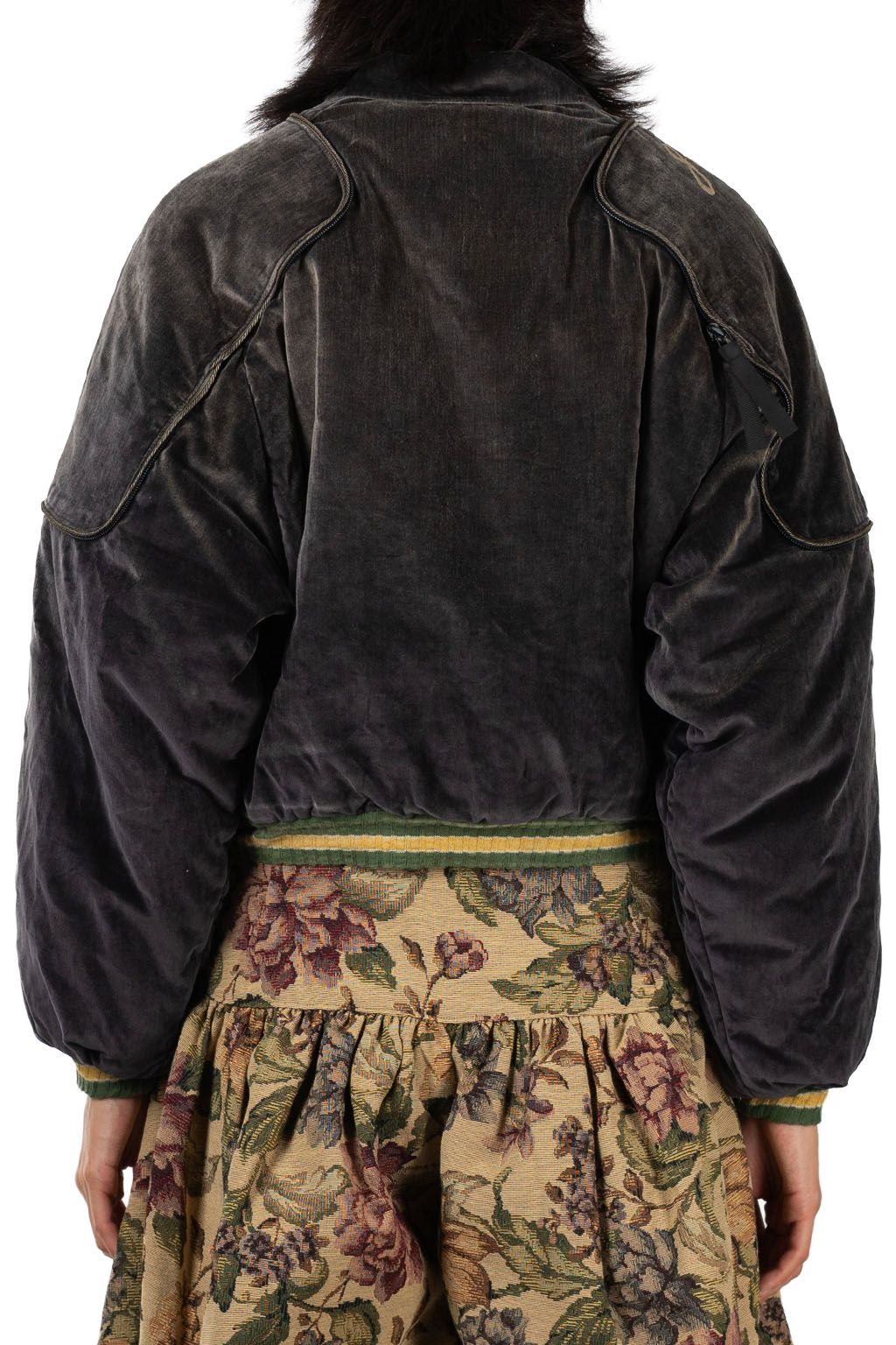 Kapital - Velveteen SHAM BOMBER Drizzler JKT - BLK