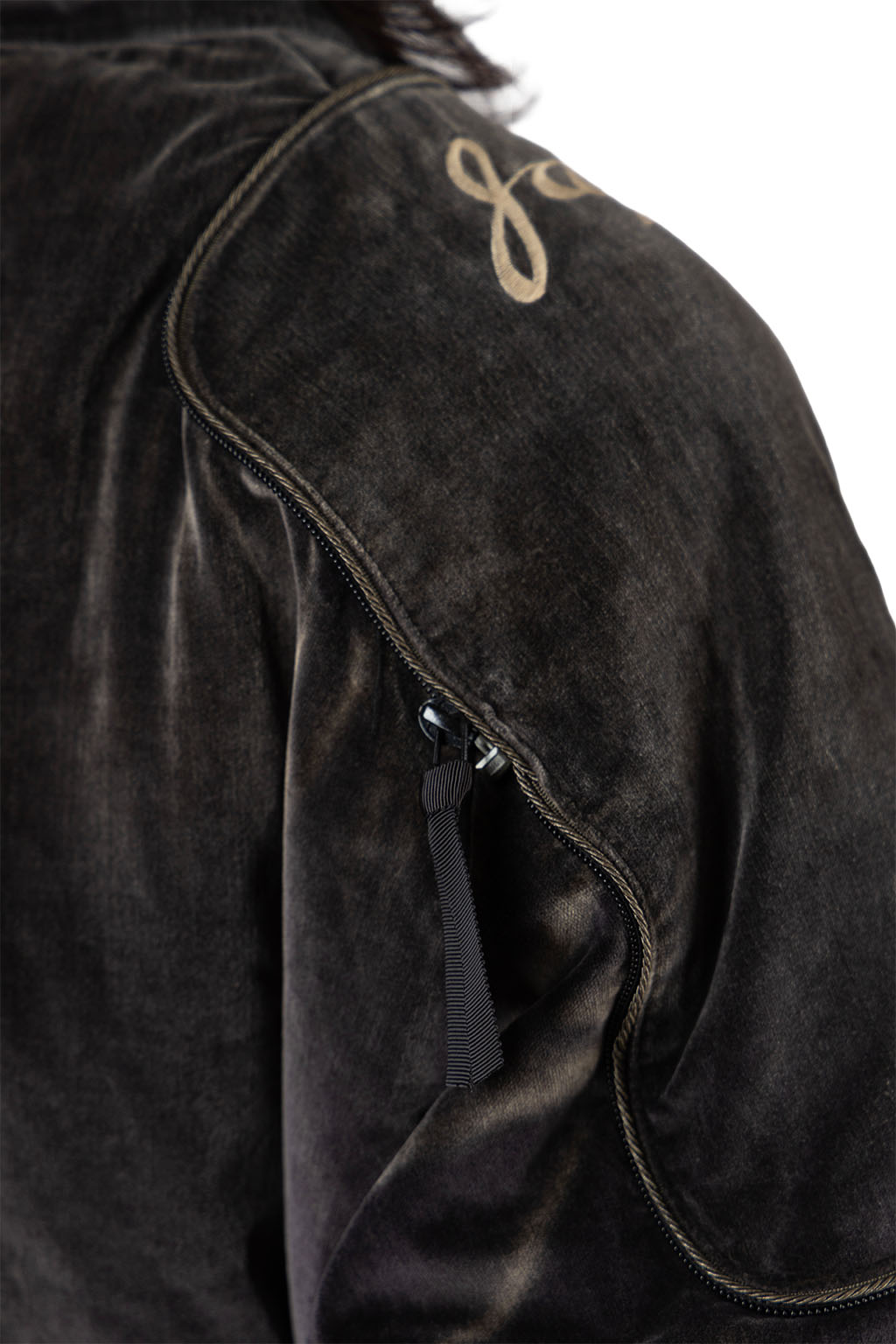 Kapital - Velveteen SHAM BOMBER Drizzler JKT - BLK
