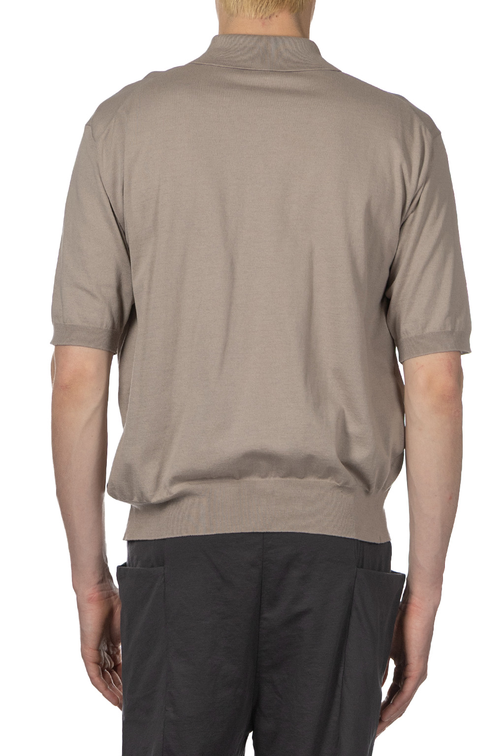 Kaptain Sunshine - Cotton Knit Poloshirt-Taupe