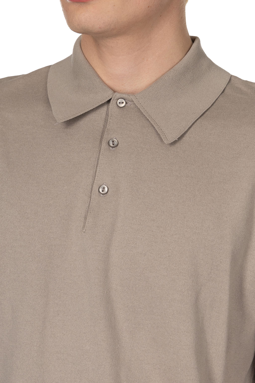Kaptain Sunshine - Cotton Knit Poloshirt-Taupe