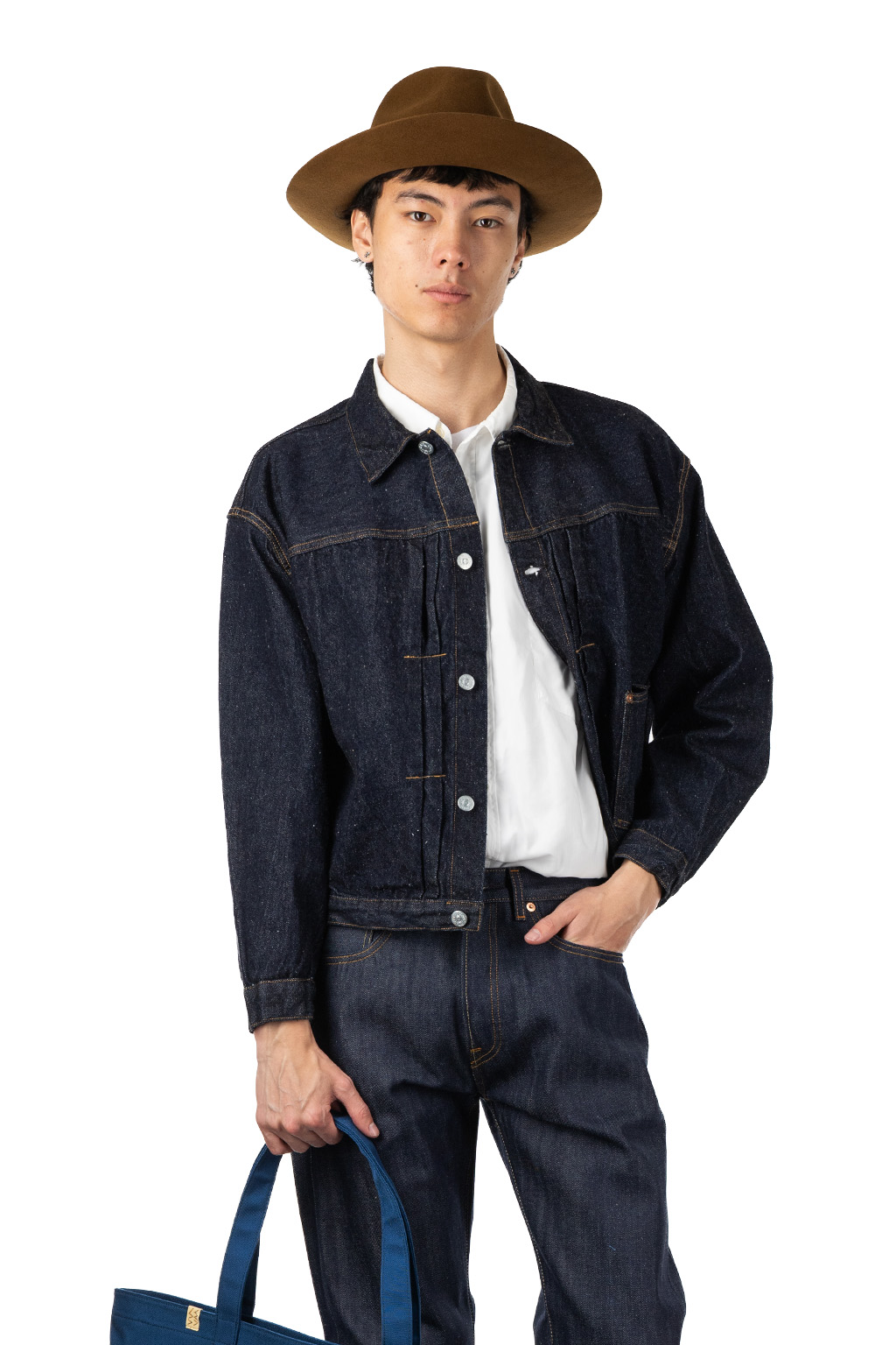 Kaptain Sunshine - Denim Tracker 1P Jacket - Indigo One Wash