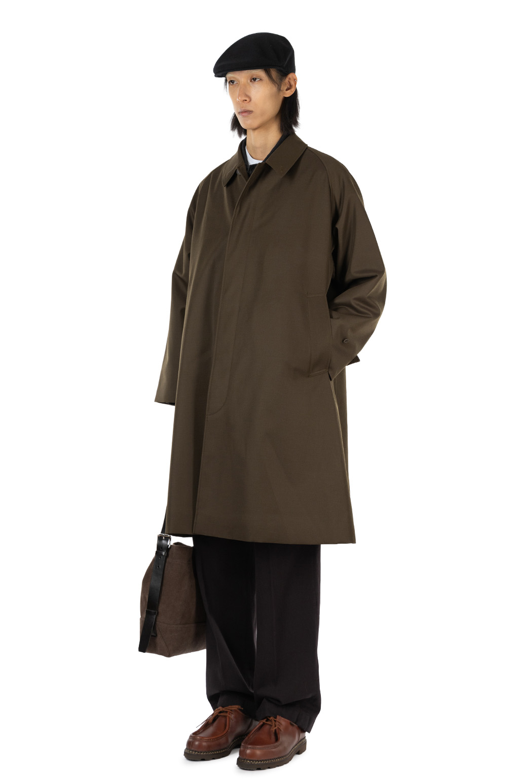 Kaptain Sunshine - Wool Cavalry Walker Coat - Olive