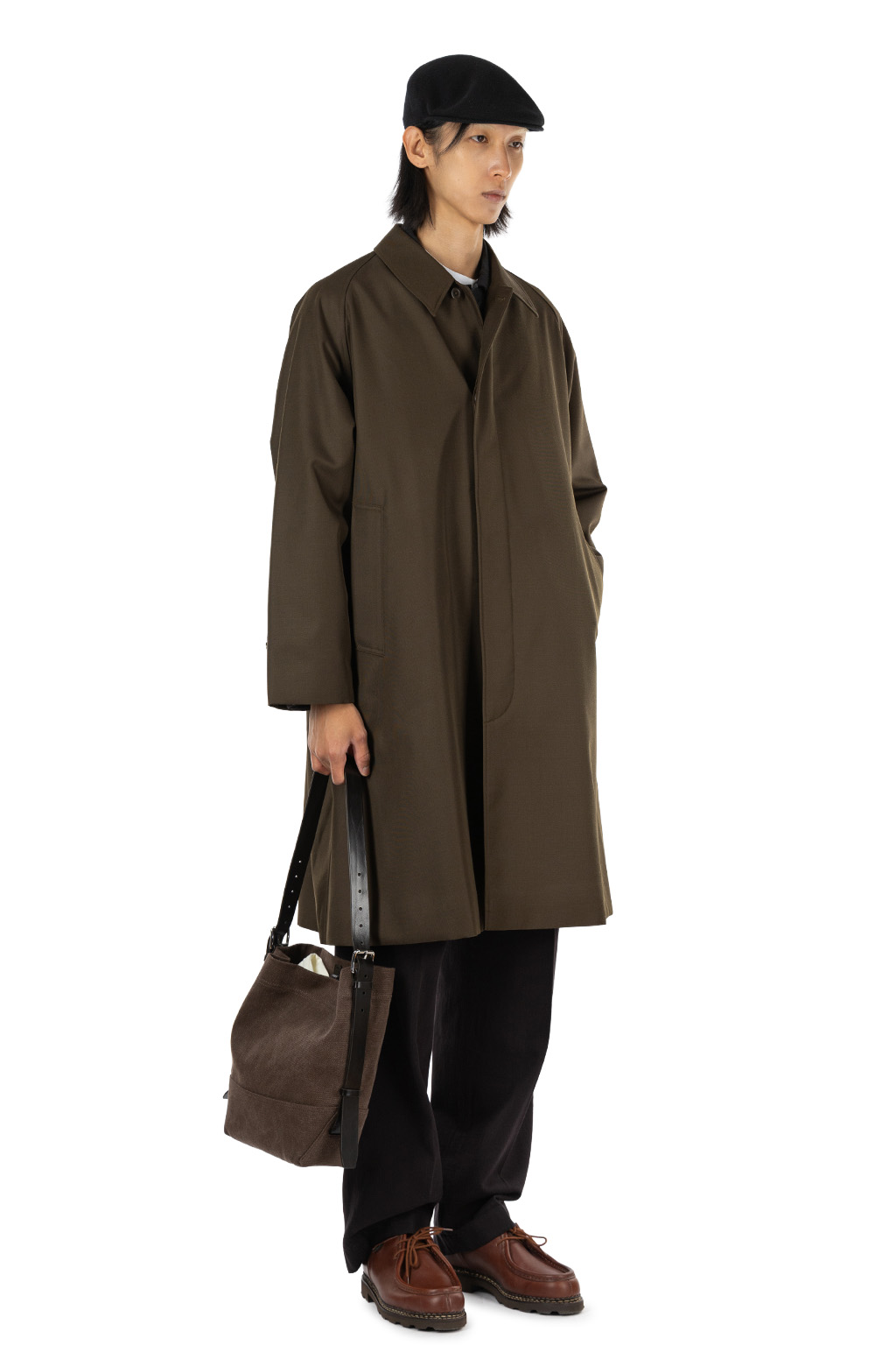 Kaptain Sunshine - Wool Cavalry Walker Coat - Olive