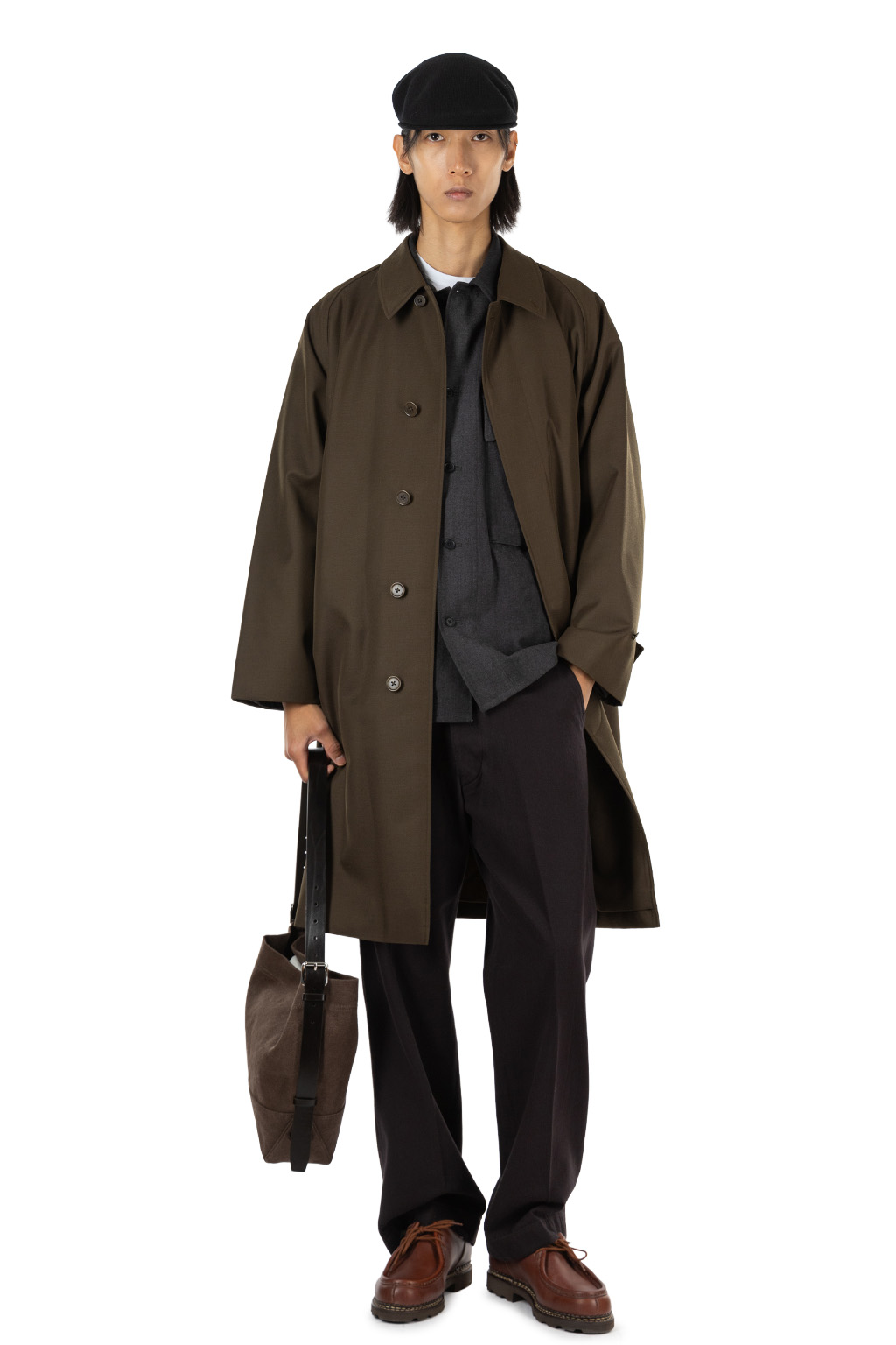 Kaptain Sunshine - Wool Cavalry Walker Coat - Olive