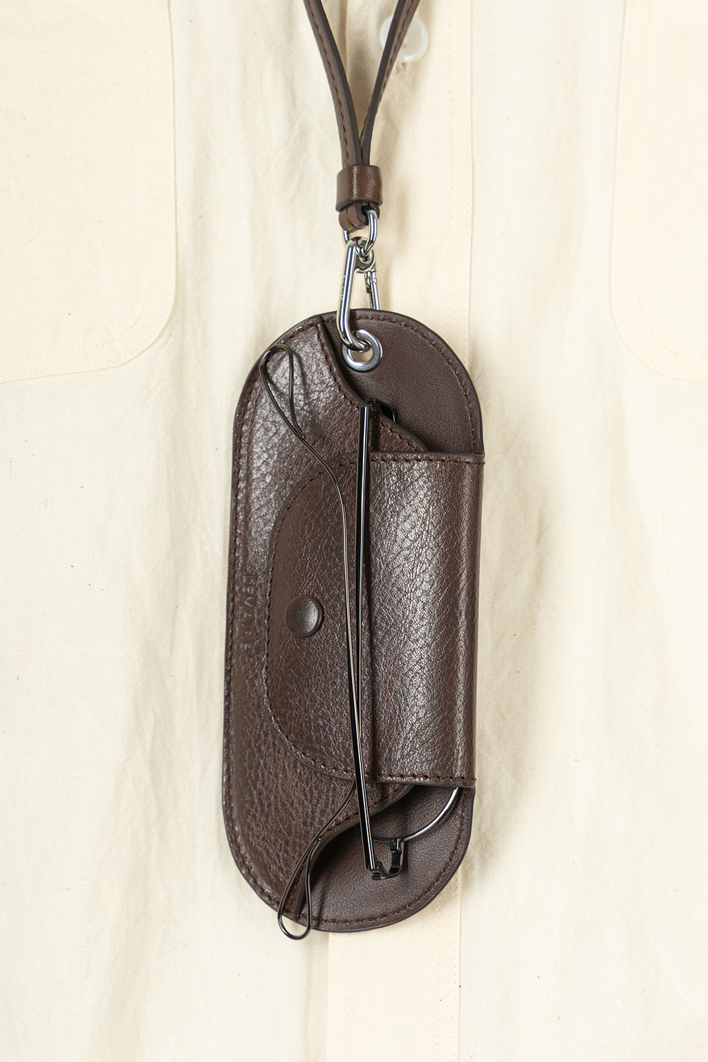 Lemaire - Glasses Case - Glossy Vegetable-Tanned Leather - Cherrywood