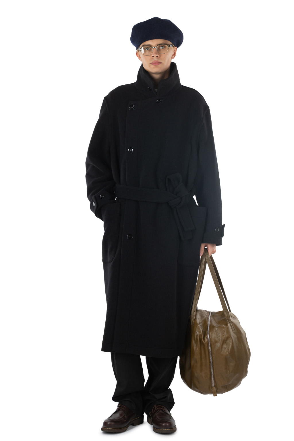 Lemaire - Helmet Hobo Bag - Grained Paper Leather - Bronzed Olive