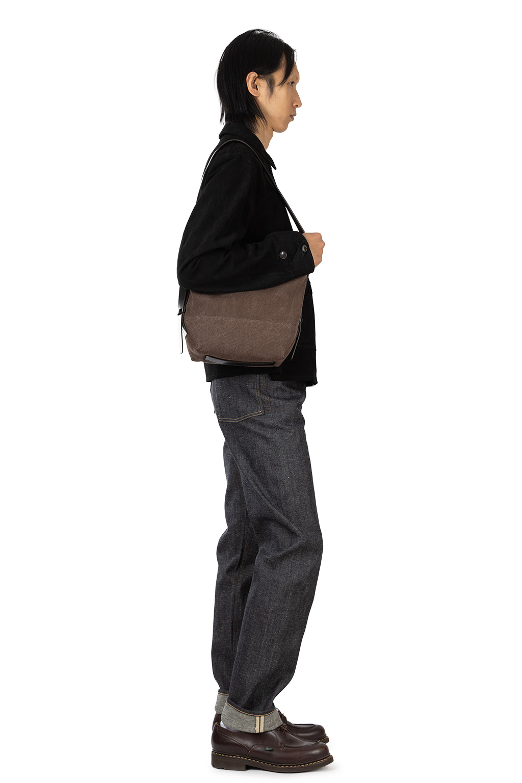 Lemaire - Small Belted Tote Bag - Heavy Eco Cotton Canvas - Dark Chocolate
