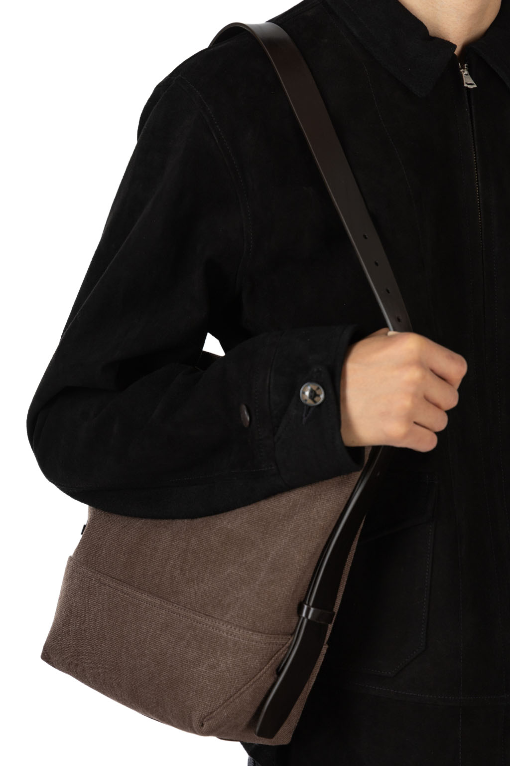 Lemaire - Small Belted Tote Bag - Heavy Eco Cotton Canvas - Dark Chocolate