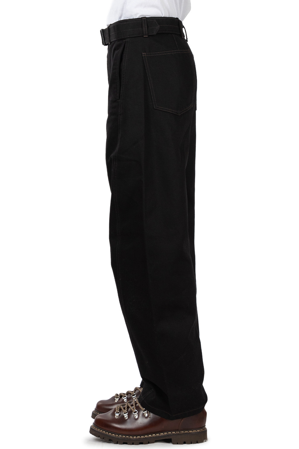 Lemaire - Twisted Belt Pants - Heavy Blakc Denim - Black