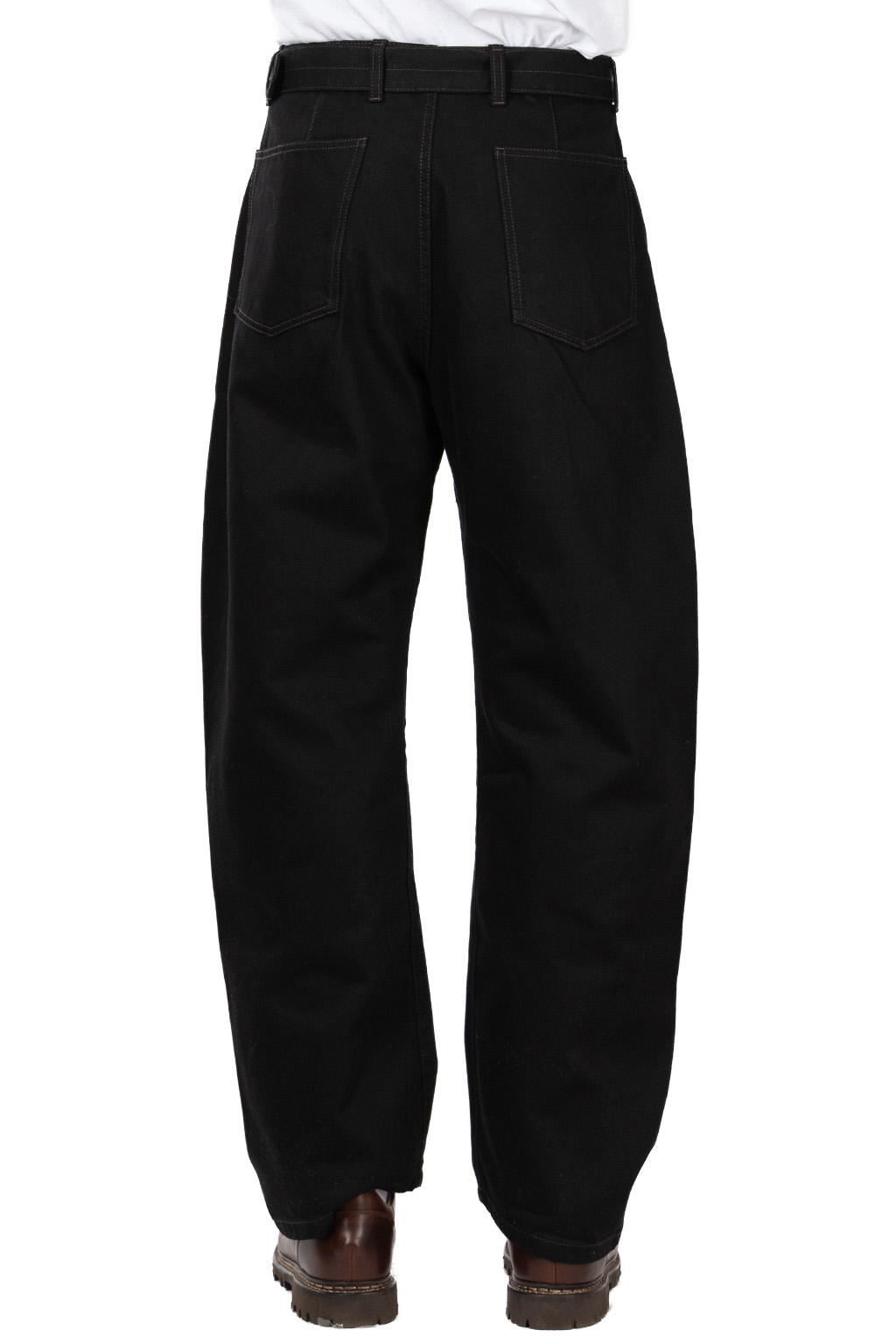 Lemaire - Twisted Belt Pants - Heavy Blakc Denim - Black