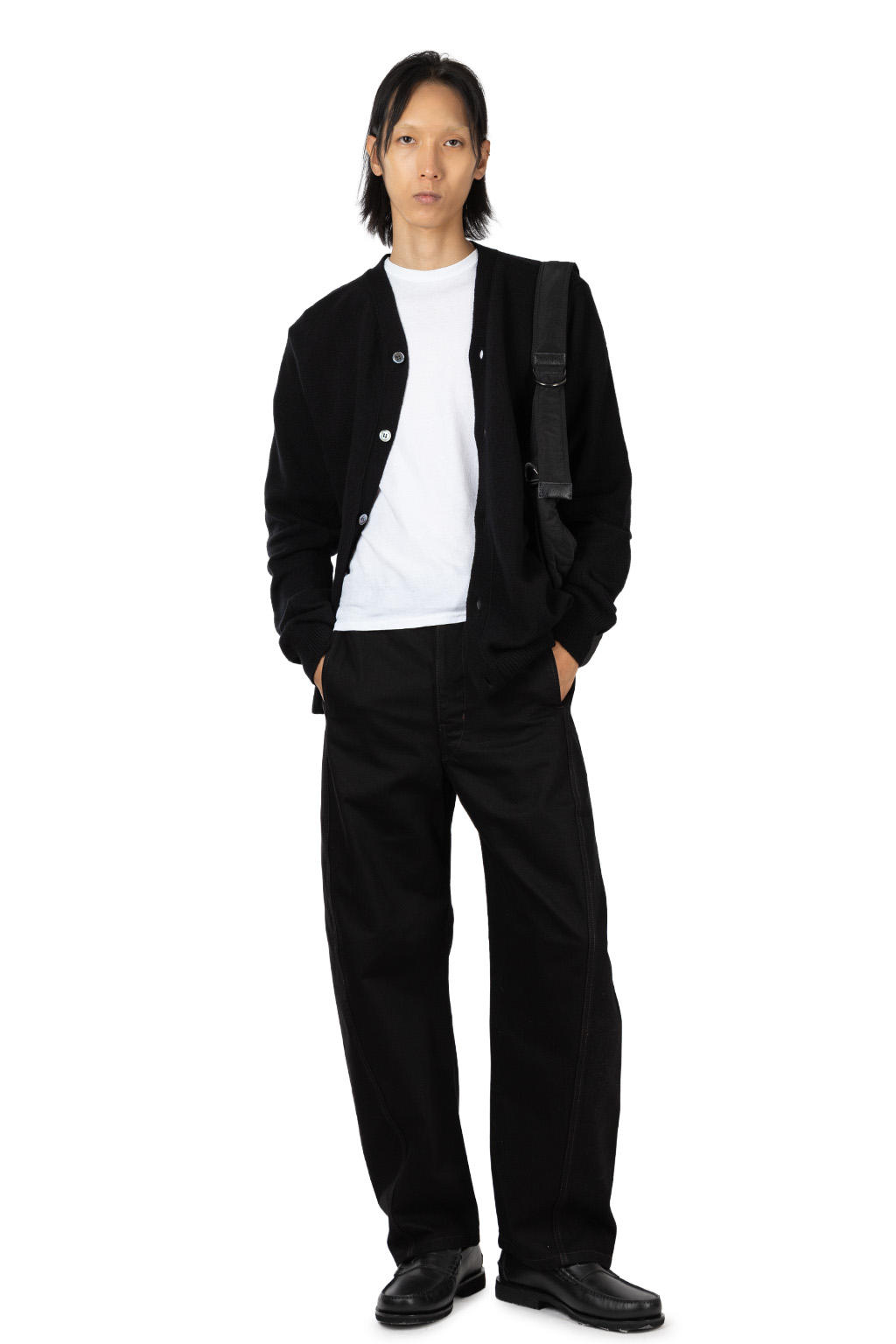 Lemaire - Twisted Belt Pants - Heavy Blakc Denim - Black