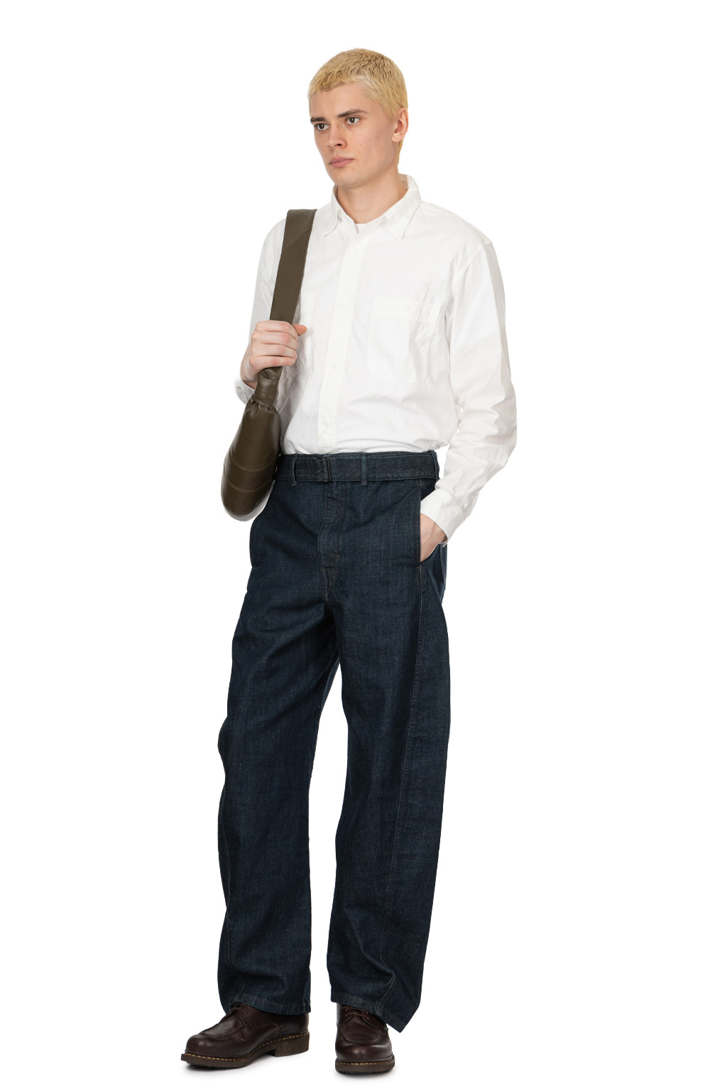 Lemaire - Twisted Belted Denim Pants - Indigo