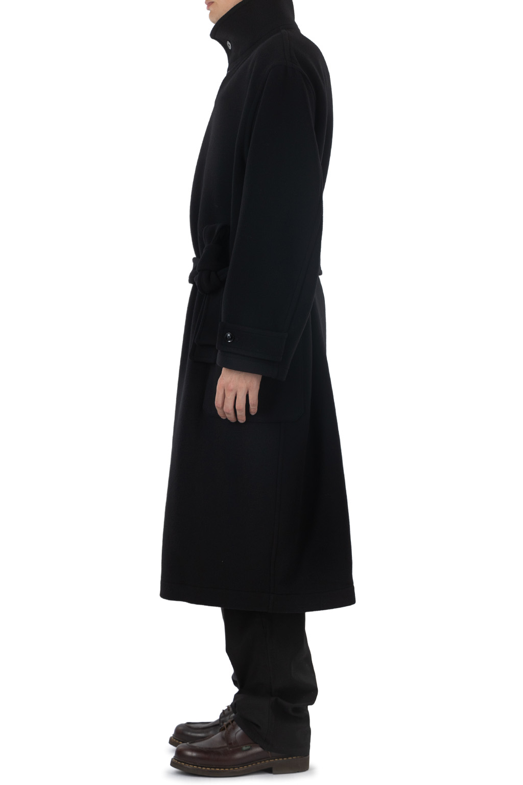 Lemaire - Wrap Coat - Wool - Black