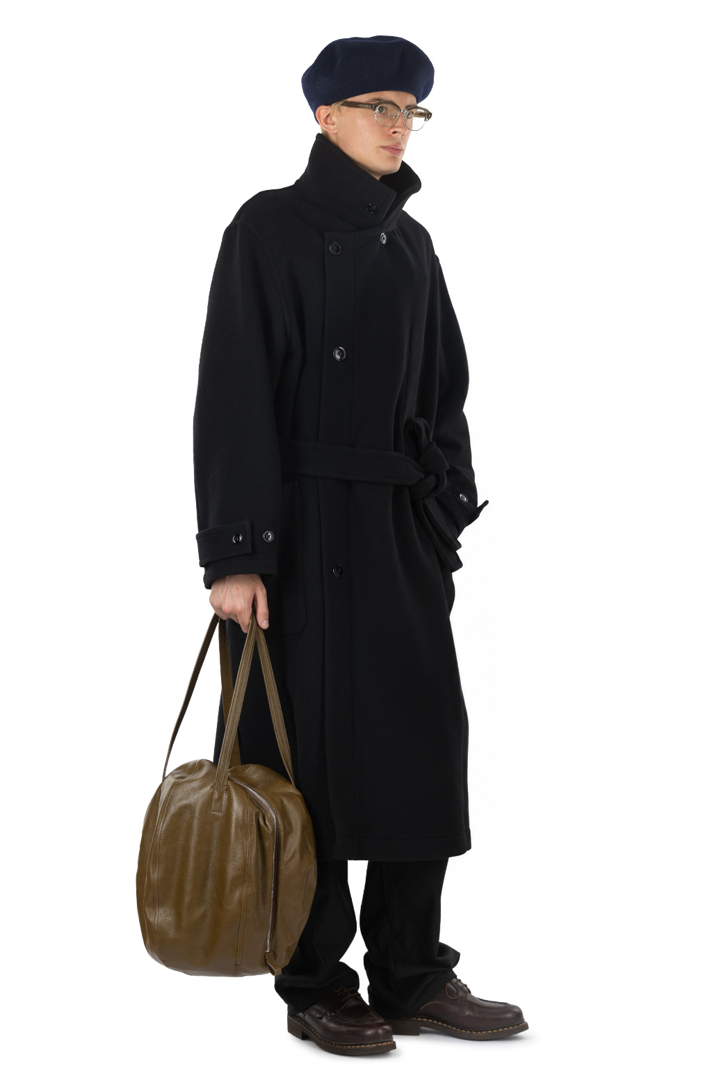 Lemaire - Wrap Coat - Wool - Black