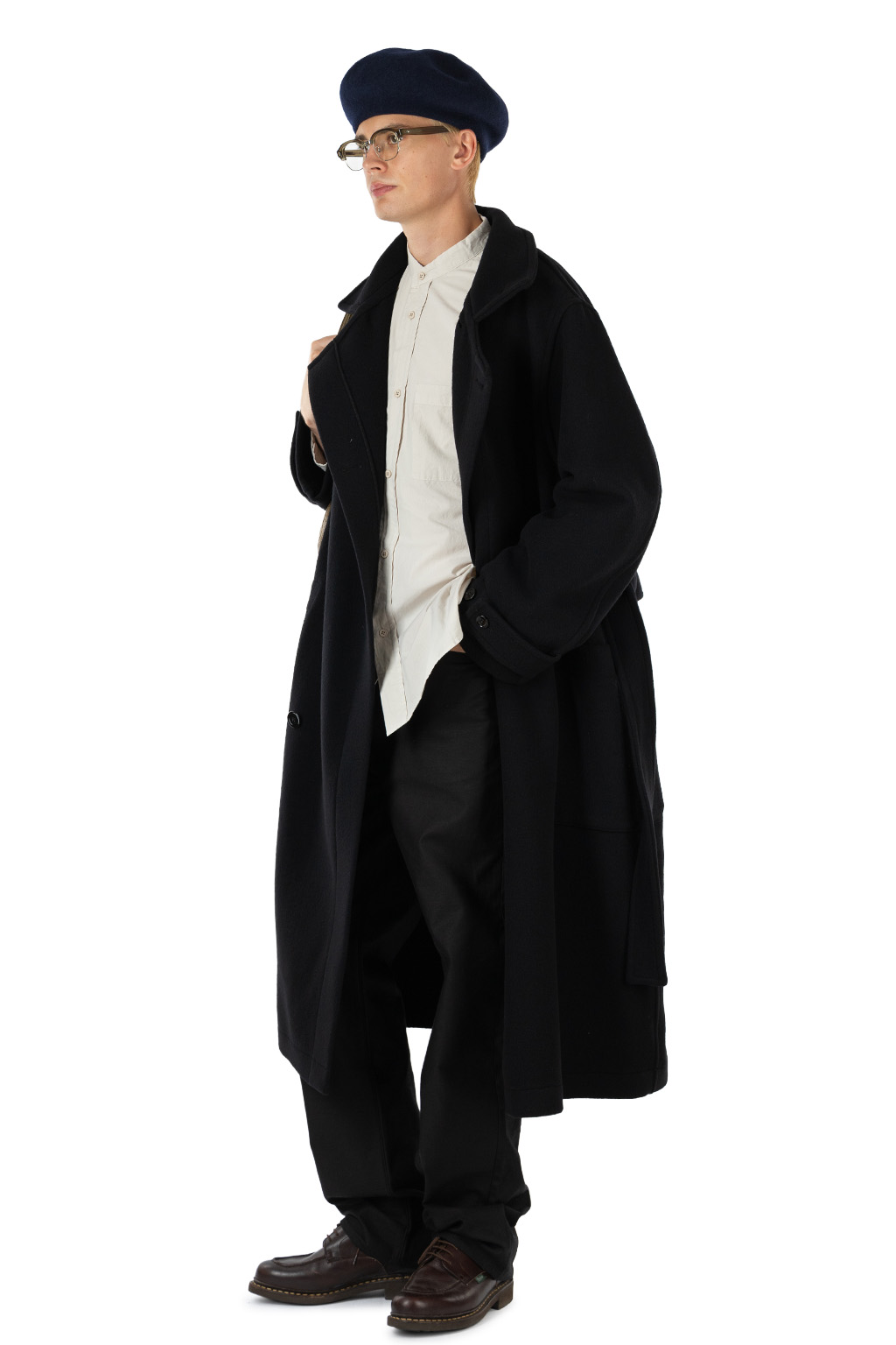 Lemaire - Wrap Coat - Wool - Black