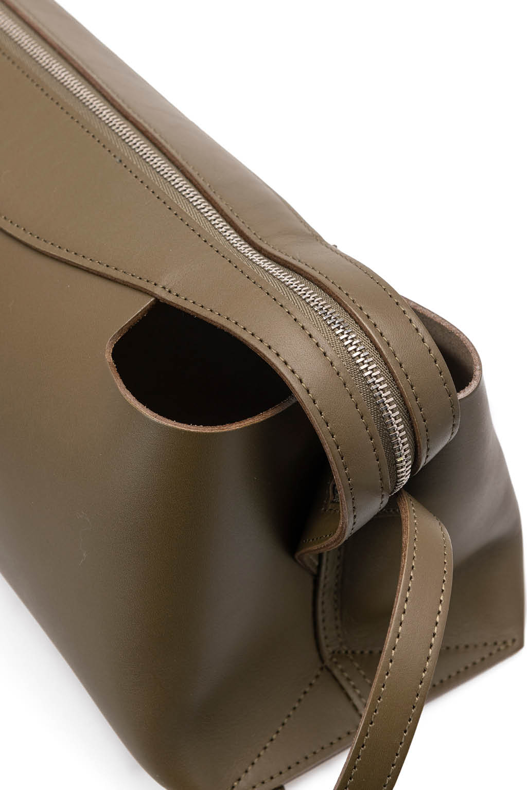 MARROW - Oblong Shoulder Bag-Dark Olive