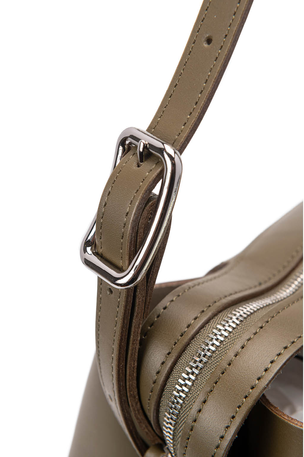 MARROW - Oblong Shoulder Bag-Dark Olive