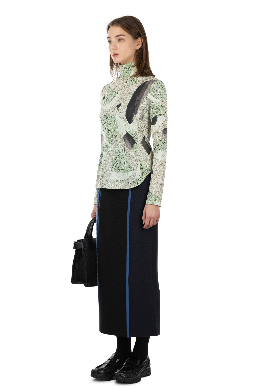 Mame Kurogouchi - Jersey High Neck Top  - Green