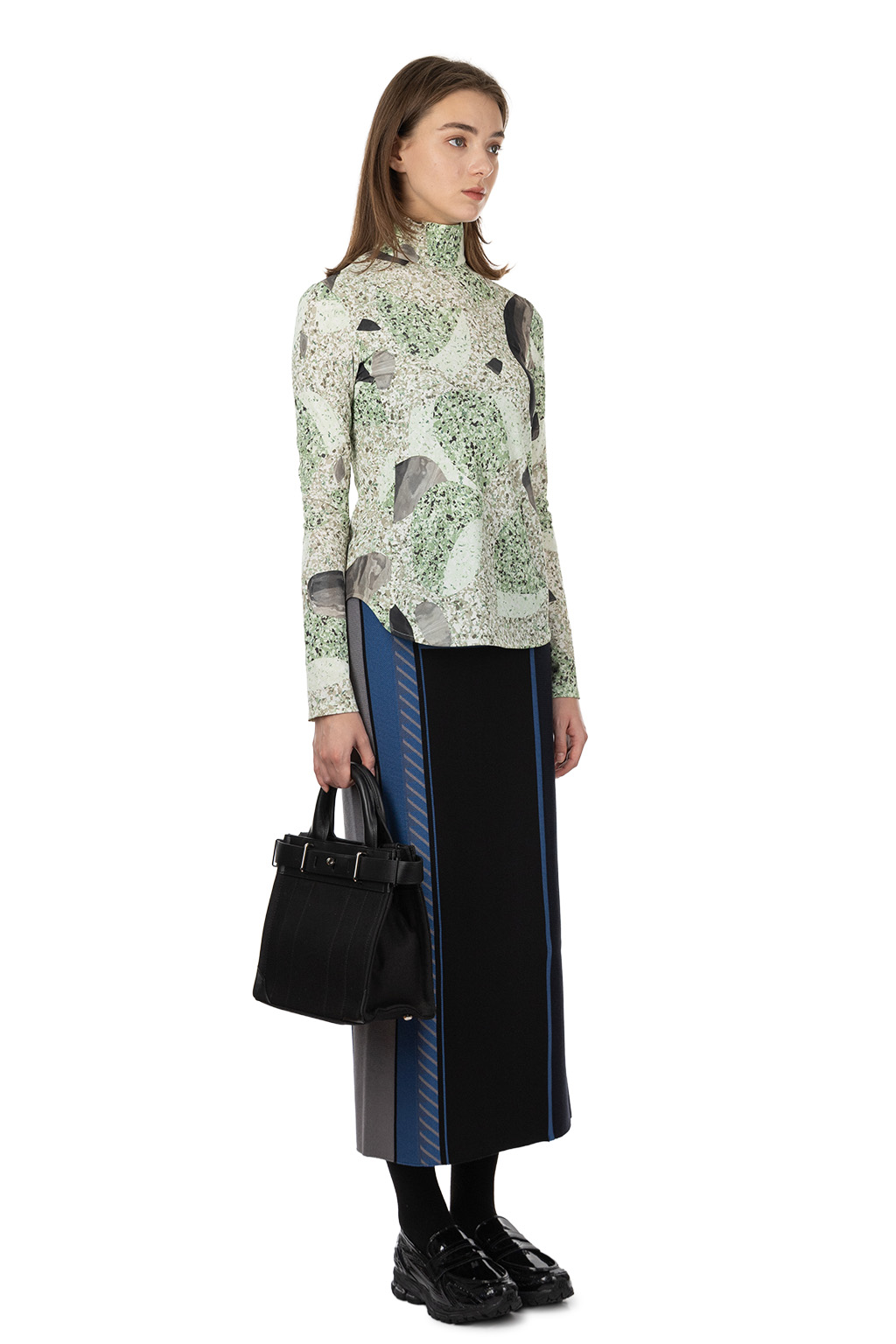 Mame Kurogouchi - Jersey High Neck Top  - Green