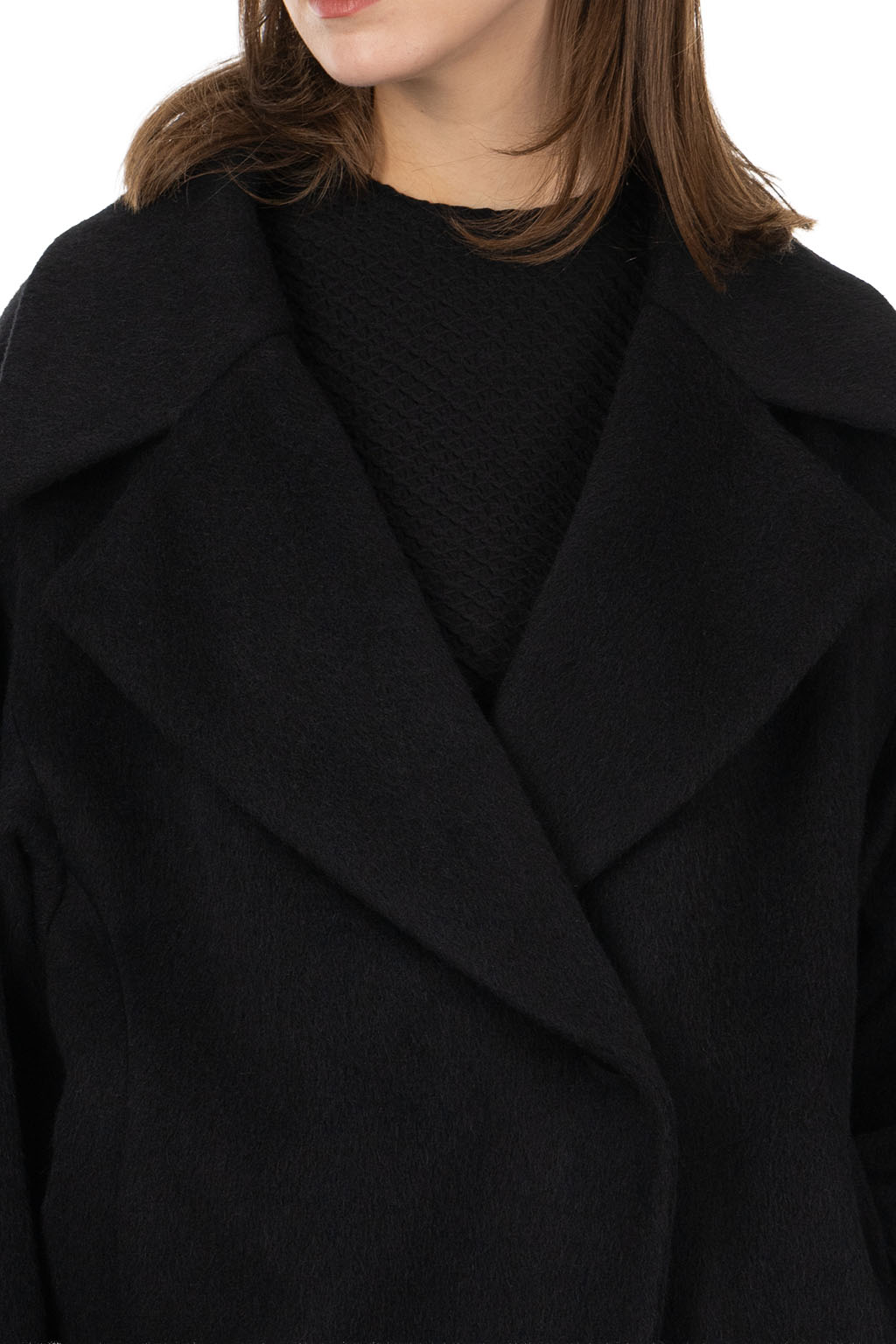 Mame Kurogouchi - Wool Alpaca Long Coat - Black
