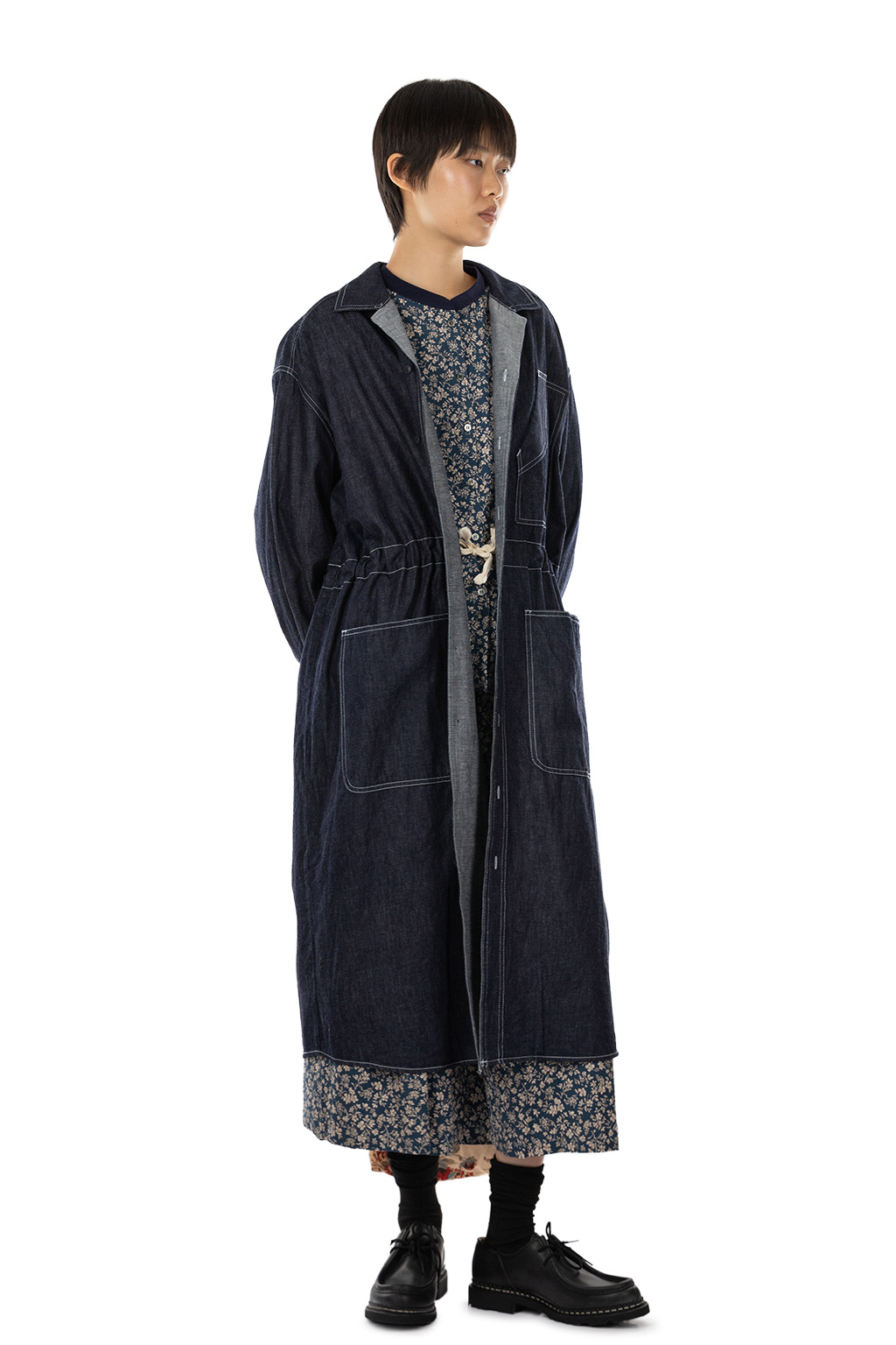 Manon - Denim Work Dress with Drop Shoulder