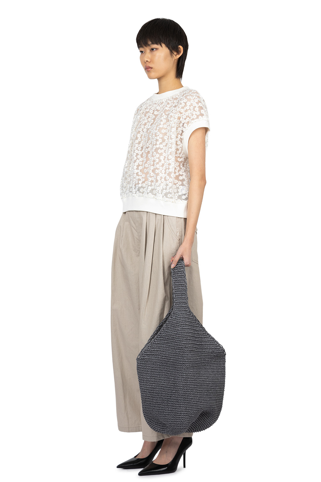 Manon - Floral Embroidery PO Blouse - White