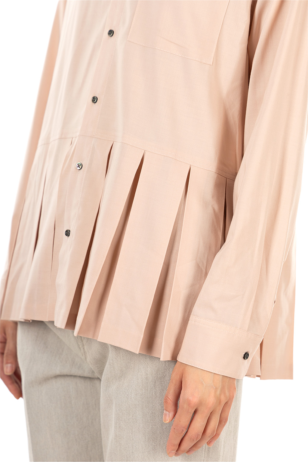 Manon - TROPICAL PLEATS DRESS SHIRT